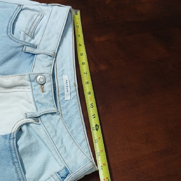 Two-Tone Blue and Cream Women's Jeans - Picture 6 of 7